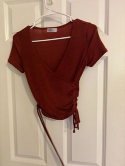 Popular 21 Rust Wrap Crop Top Size S