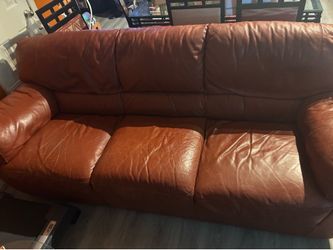 Leather Couch full set $300