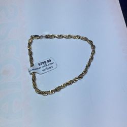 Rope Bracelet 10kt 7.3 Grams 