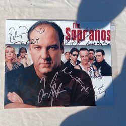 THE SOPRANOS SIGNED PICTURE PLUS SIGNED SCRIPT