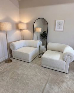 White sofa couch 2 set sectional great condition