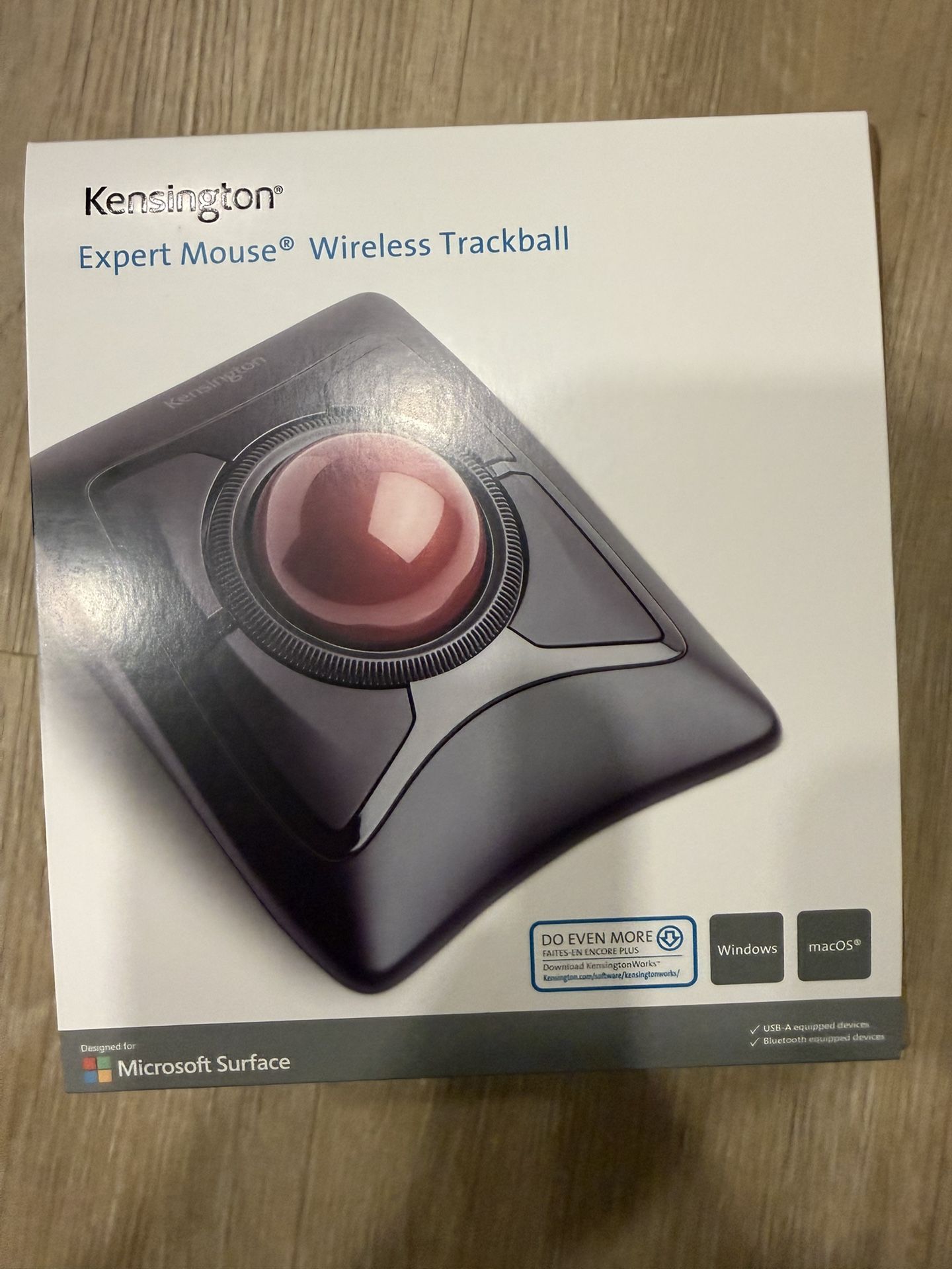 Kensington Expert Wireless Trackball Mouse (K72359WW) Black, 3.5" x 6.1" x 8"