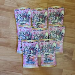 8 Digimon Card Game Great Legend  Booster Packs Bundle 