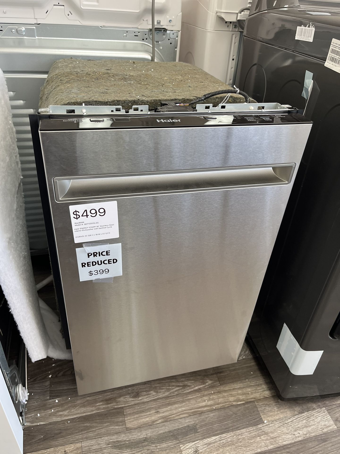 $399 Haier Energy Star Dishwasher, Open Box, One Year Warranty