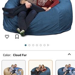 ULTIMATE SACK 6000 (6 Ft.) Bean Bag Chair: Giant Foam-Filled Furniture - Machine Washable Covers, Durable Inner Liner, 100% Virgin Foam. Comfy Bean Ba