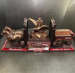 Budweiser Legacy Bookends Collection Limited Edition.  Bradford Exchange.  Beer,