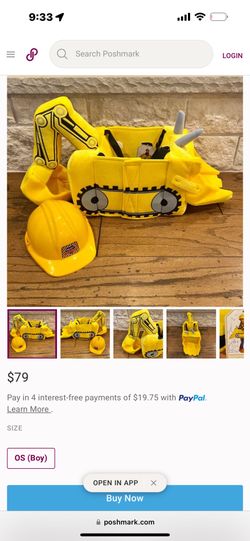 Excavator Toddler Costume