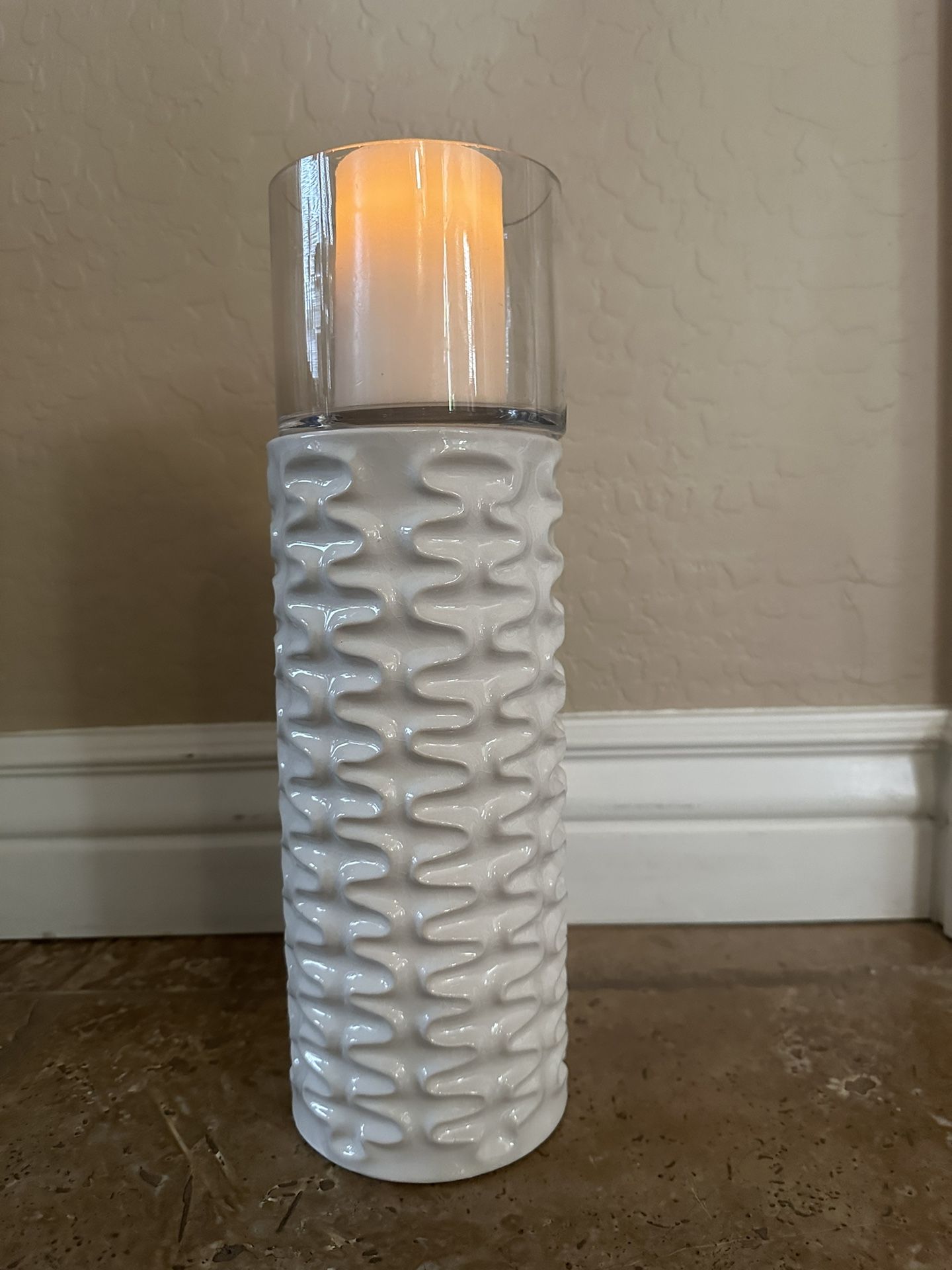 Ceramic Pillar Candle Holder