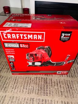 CRAFTSMAN BP510 51-cc 2-cycle 600-CFM 220-MPH Gas Backpack Leaf Blower