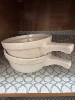 Ceramic Soup Bowls with Handle Set of 2