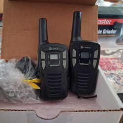 Pair of Cobra CX112 MicroTalk walkie-talkies.