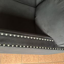 2 Piece Black Sofa Set