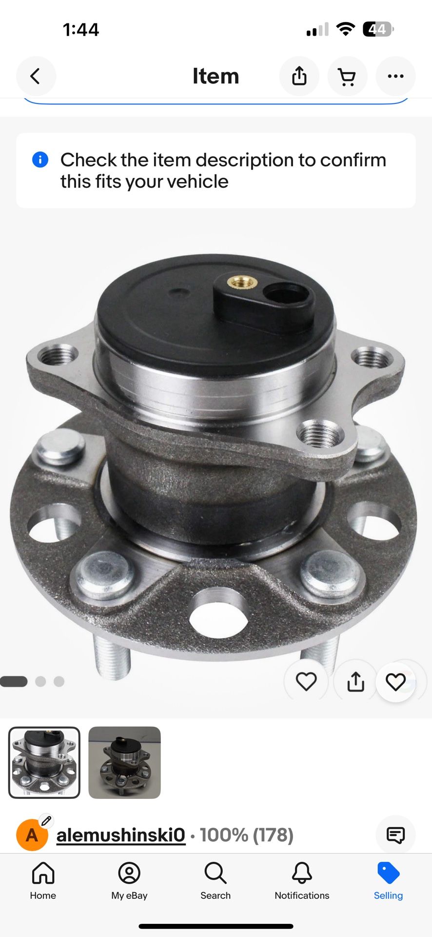 FWD Rear Wheel Bearing and Hub Assembly Compatible with 2007-2016 Jeep Compass Patriot, 2011-2014 Chrysler 200, 2007-2010 Sebring, 2008-2014 D