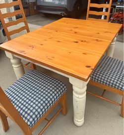 French Country dining table, Solid Real Wood