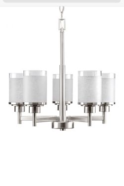 Alexa Progress Brushed Nickel Chandelier-BRAND NEW