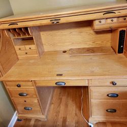 Sold Oak Rolltop Desk 