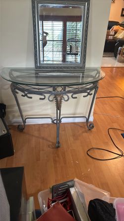 Metal Table And Mirror