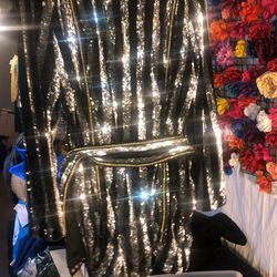 Silver And Black Night Out Dresse  With Belt XXL