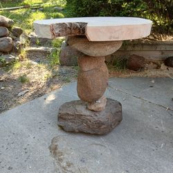 Maple And Stone Table