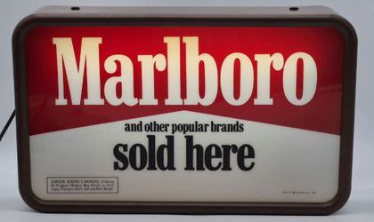 Vintage Marlboro Philip Morris Light Up Sign Open Closed Working Clean 1986 USA
