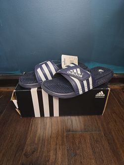 Brand New Navy Adidas slides Men's 11