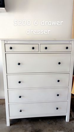 White 6-Drawer Dresser