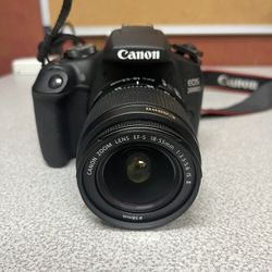 Canon EOS 2000D Camera w/EF-S 18-55mm Lens 