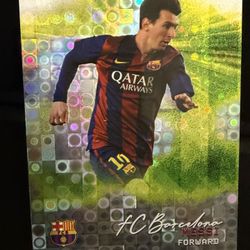 Lionel Messi Topps FC Barcelona Green Refractor 