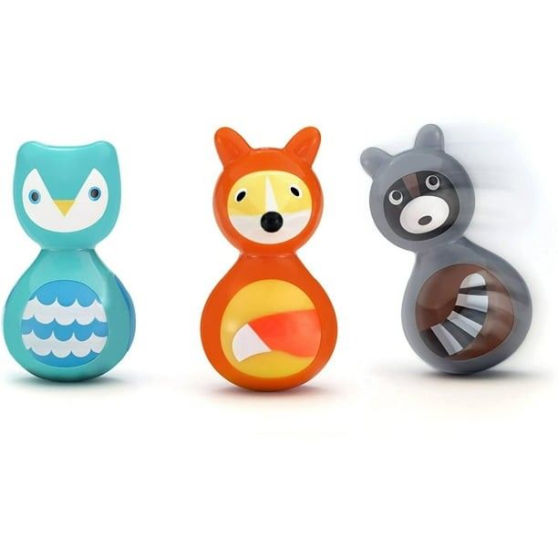 Kid O Fox Wobble Toy For Toddlers and Babies Hand Painted Fox Wobbling Wooden Toy High Quality Natural Materials Perfect for a Baby Gift!