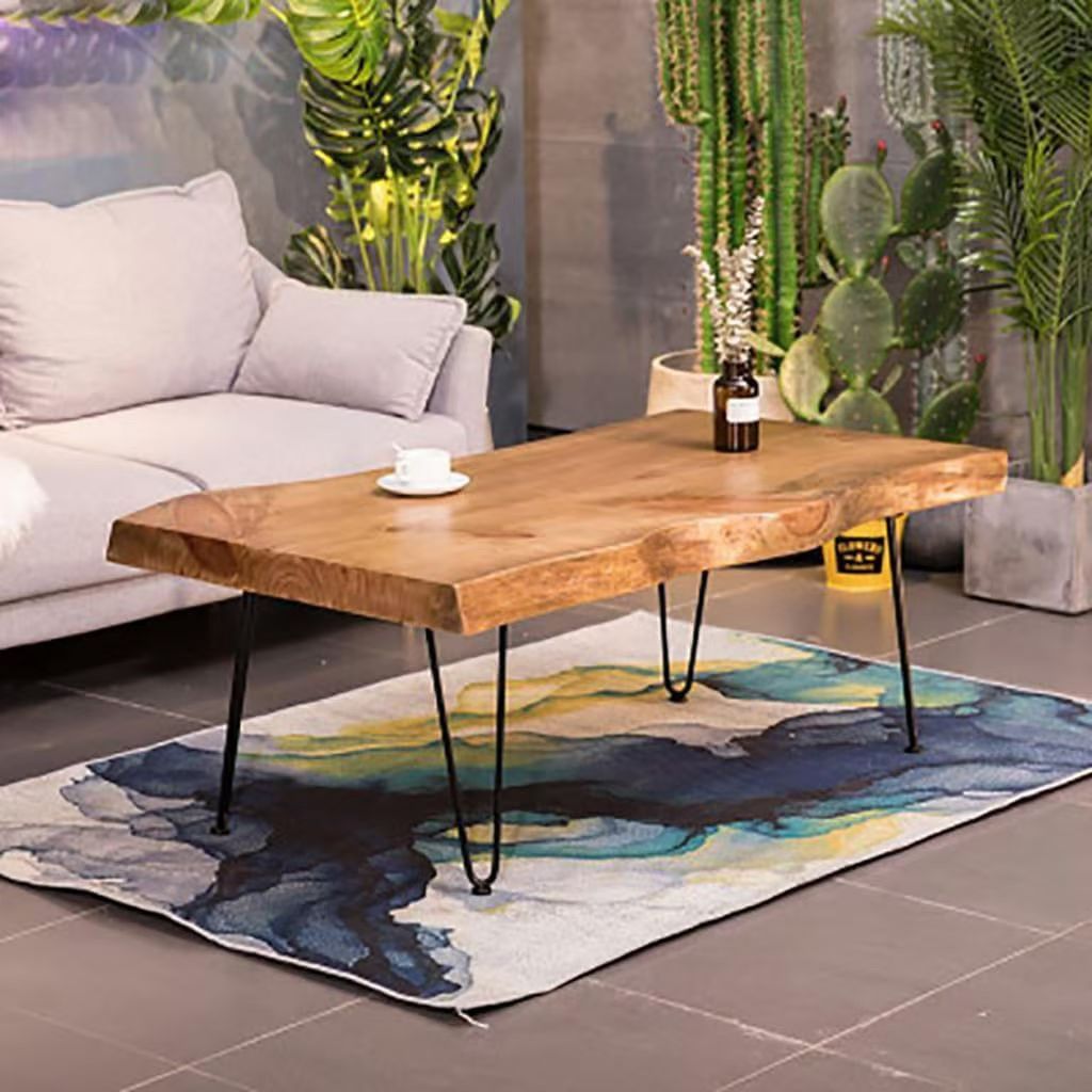 Living Room Tables New Chinese Style Solid Wood Coffee Table Living Room Rectangular Retro Tea Table，$320