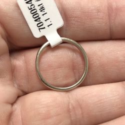 14K White Gold Wedding Band Sz 7.5