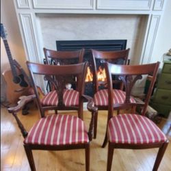 Four Oak Matching Chairs Excellent Condition 