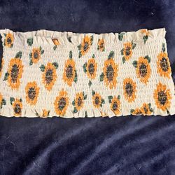 Cute Sunflower Bandeau Bikini Top