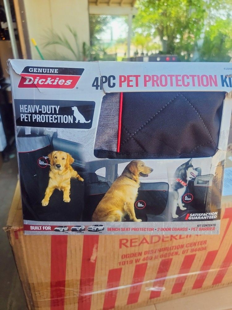 GENUINE DICKIES 4-PC UNIVERSAL AUTOMOTIVE SEAT COVERS PET PROTECTION KIT