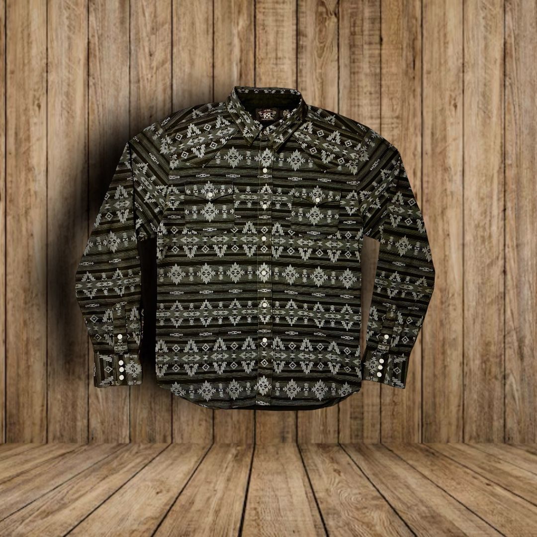 DOUBLE RL RALPH LAUREN RRL WESTERN SHIRT-MEN’S SIZE LARGE