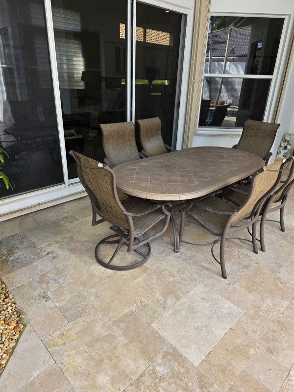 Tropitone furniture set. Lounge chairs included.