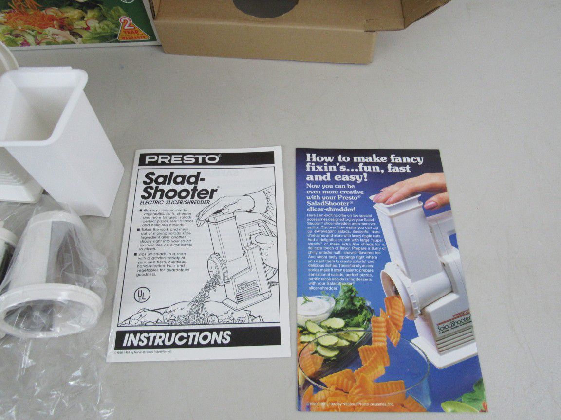 Presto Salad Shooter Electric Slicer/Shredder 02910-New Open Box -  household items - by owner - housewares sale 
