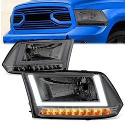 LA Zona Auto Parts 2009 to 2018 Dodge Ram Classic DRL LED Sequential Headlights Luces Micas Calaveras Faros Focos  