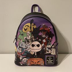 Loungefly The Nightmare Before Christmas Group Portrait Mini Backpack BoxLunch Exclusive