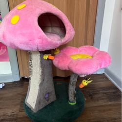 Mini Pink Mushroom Cat Tree