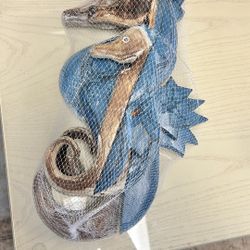 New Set Of 3 Carved Seahorses 