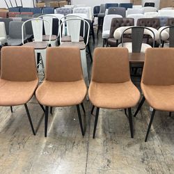 Dining Chairs Set of 4, Modern Kitchen Dining Room Chairs, Upholstered Dining Accent Side Chairs(one chair with damage on back)