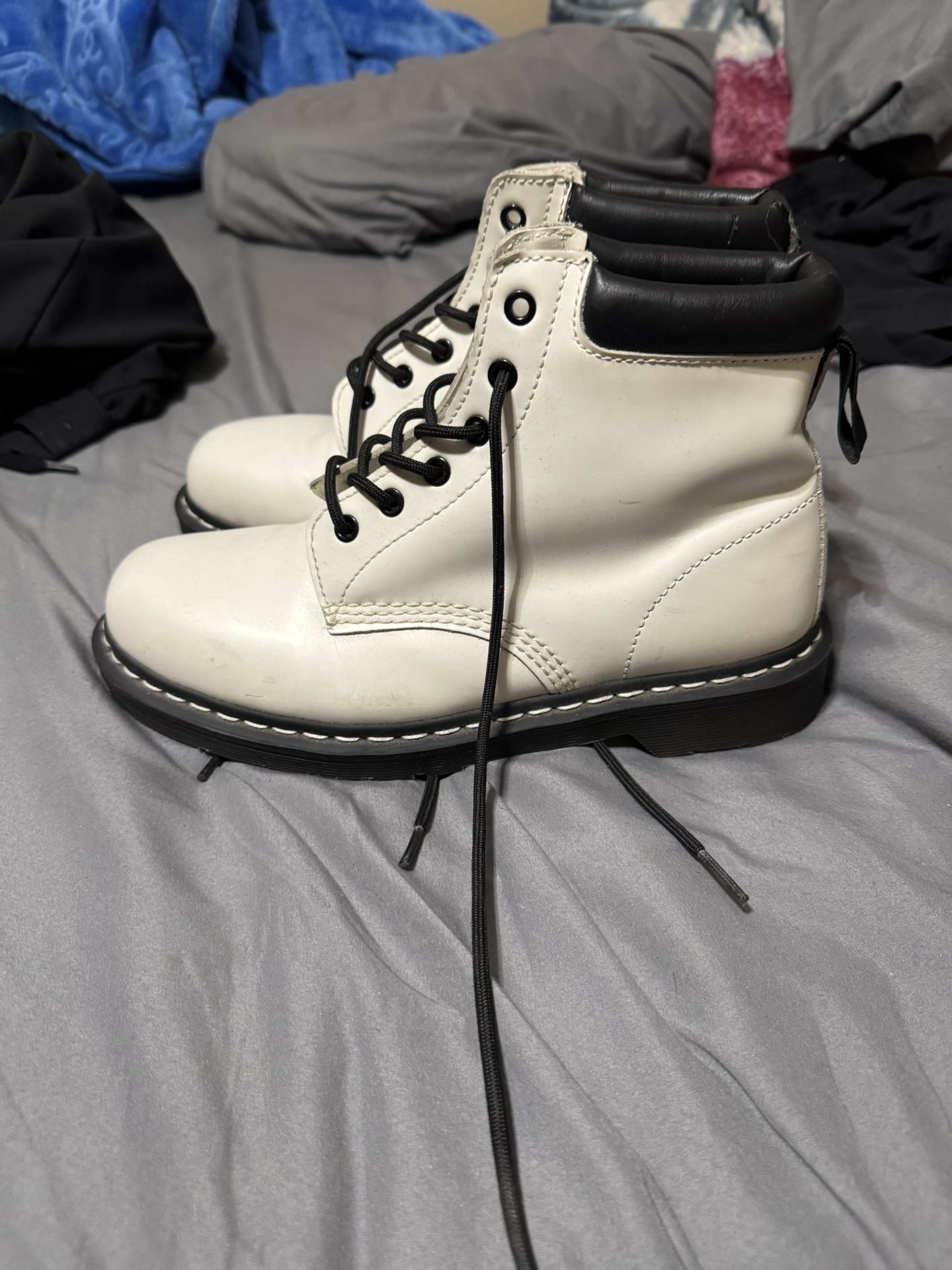 White Doc Marten Boots Size 9