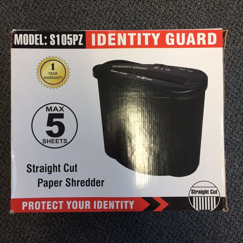 Techko S105PZ Identity Guard Paper Shredder NEW