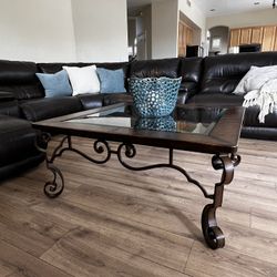 Thomasville Rustic European-Style Coffee Table & 2 End Tables
