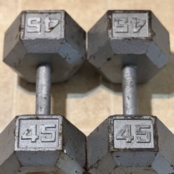 45 Pound Dumbbells 