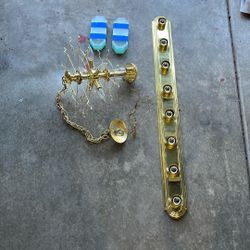 FREE Gold Bathroom Lighting and Glass Plated Chandelier