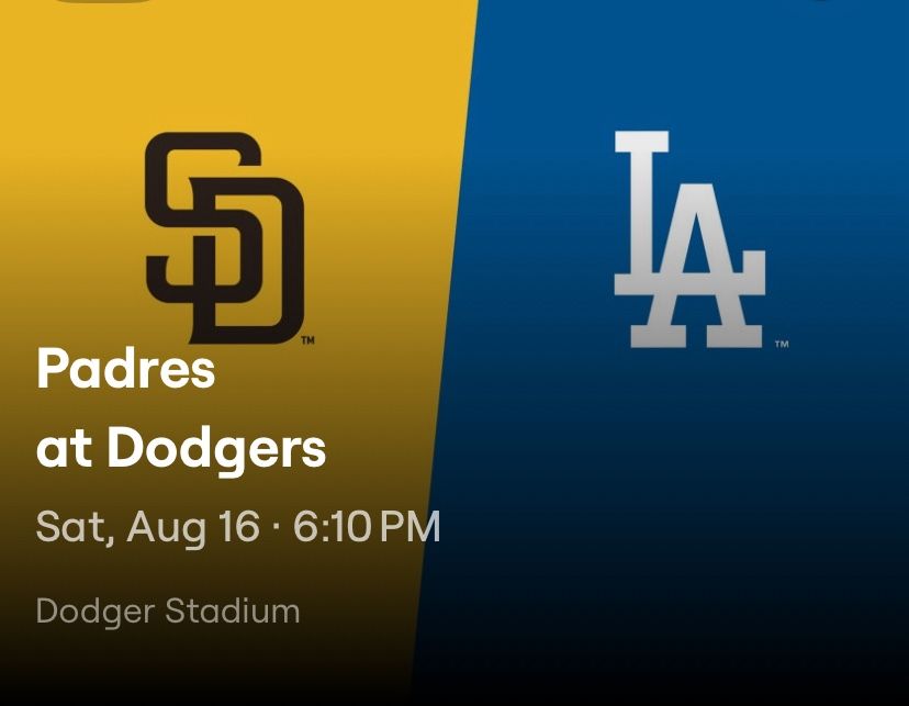 Padres @ Dodgers ( Saturday Game Bobble Head Night Field Level )