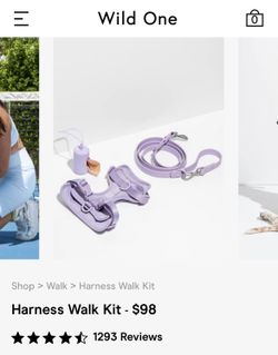 Harness, Leash And Poop Bag Holder