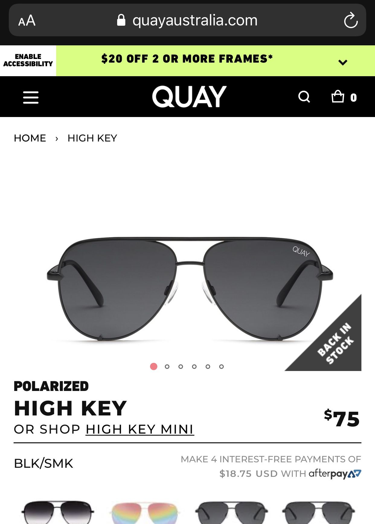 High key sunglasses